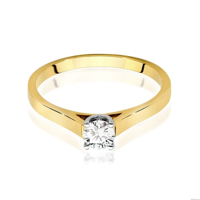 Pierścionek W0526 Diament 0,40ct Żółte złoto 375
