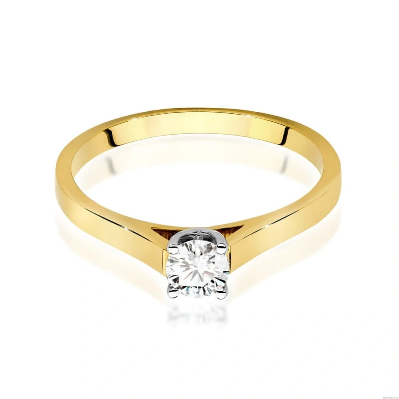 Pierścionek W0526 Diament 0,40ct Żółte złoto 375