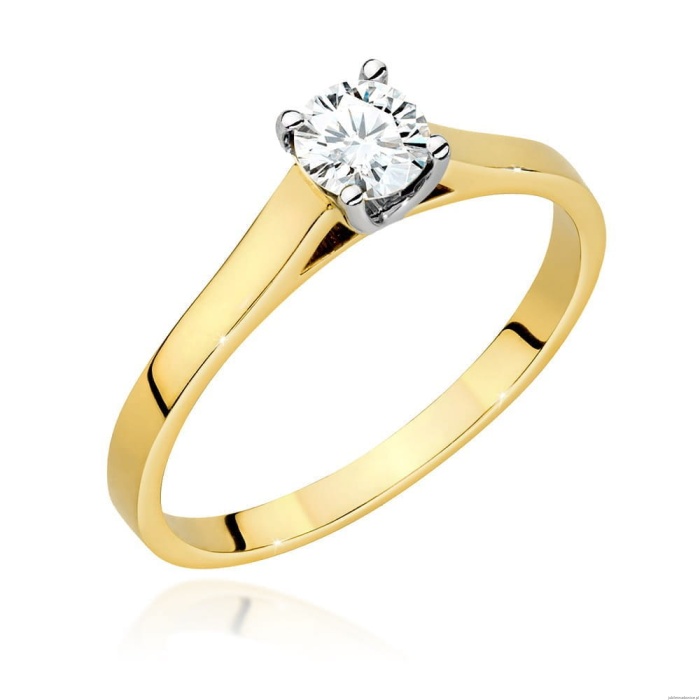 Pierścionek W0526 Diament 0,50ct Żółte złoto 375