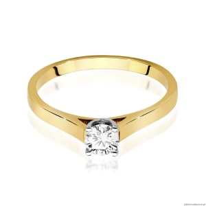 Pierścionek W0526 Diament 0,50ct Żółte złoto 375