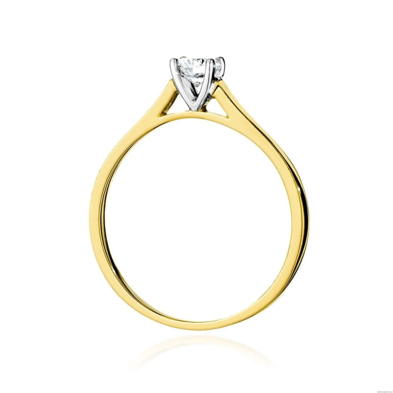Pierścionek W0526 Diament 0,50ct Żółte złoto 375