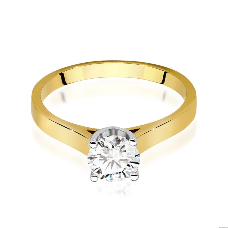 Pierścionek W0526 Diament 0,70ct Żółte złoto 375