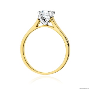 Pierścionek W0526 Diament 0,70ct Żółte złoto 375