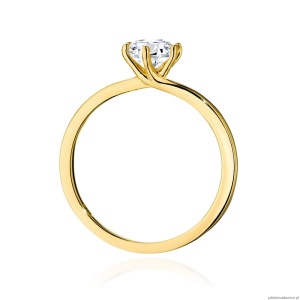 Pierścionek W0535 Diament 0,70ct Żółte złoto 375