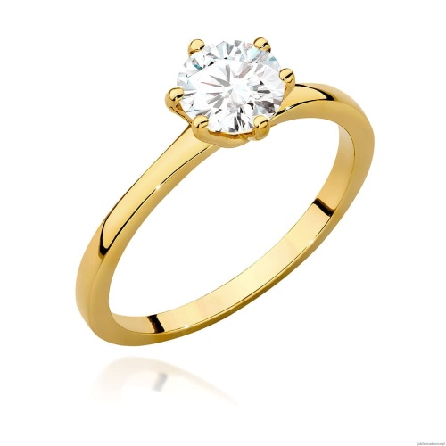 Pierścionek W0535 Diament 1,00ct Żółte złoto 375