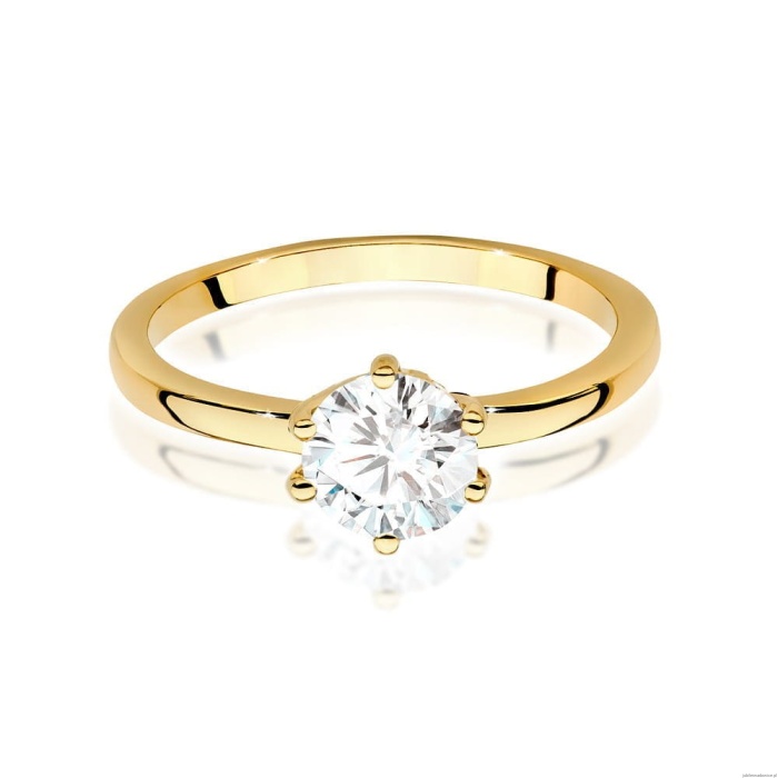 Pierścionek W0535 Diament 1,00ct Żółte złoto 375