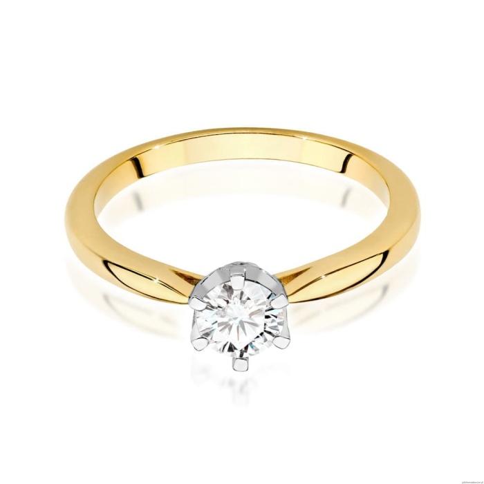 Pierścionek W0539 Diament 0,40ct Żółte złoto 375