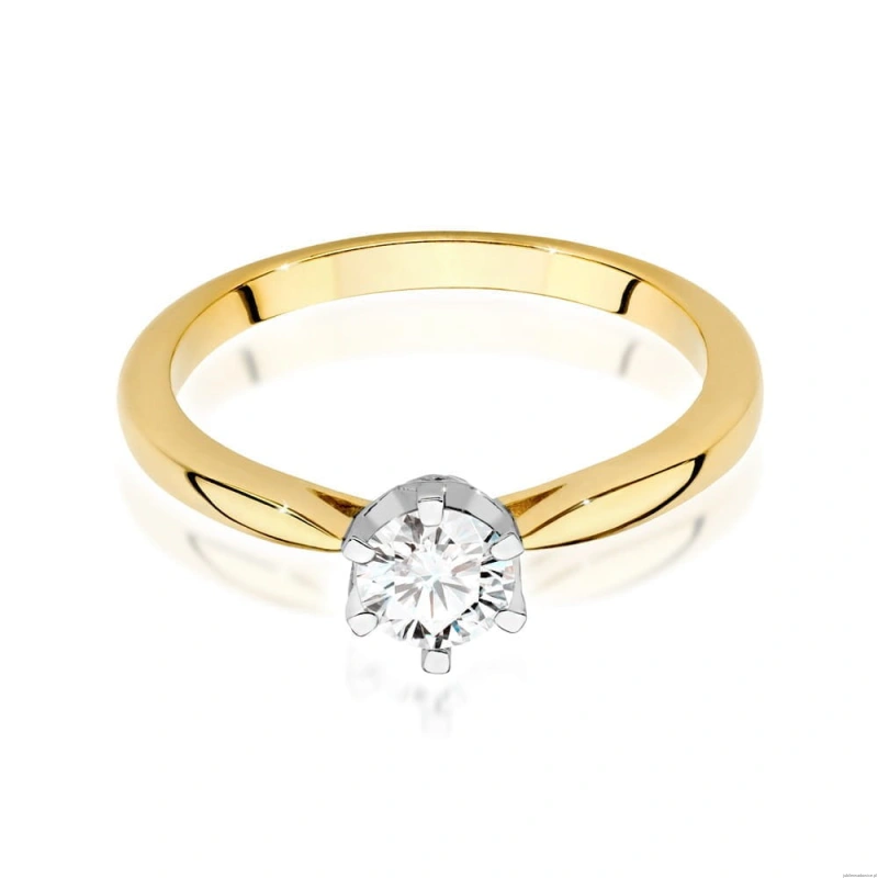 Pierścionek W0539 Diament 0,40ct Żółte złoto 375