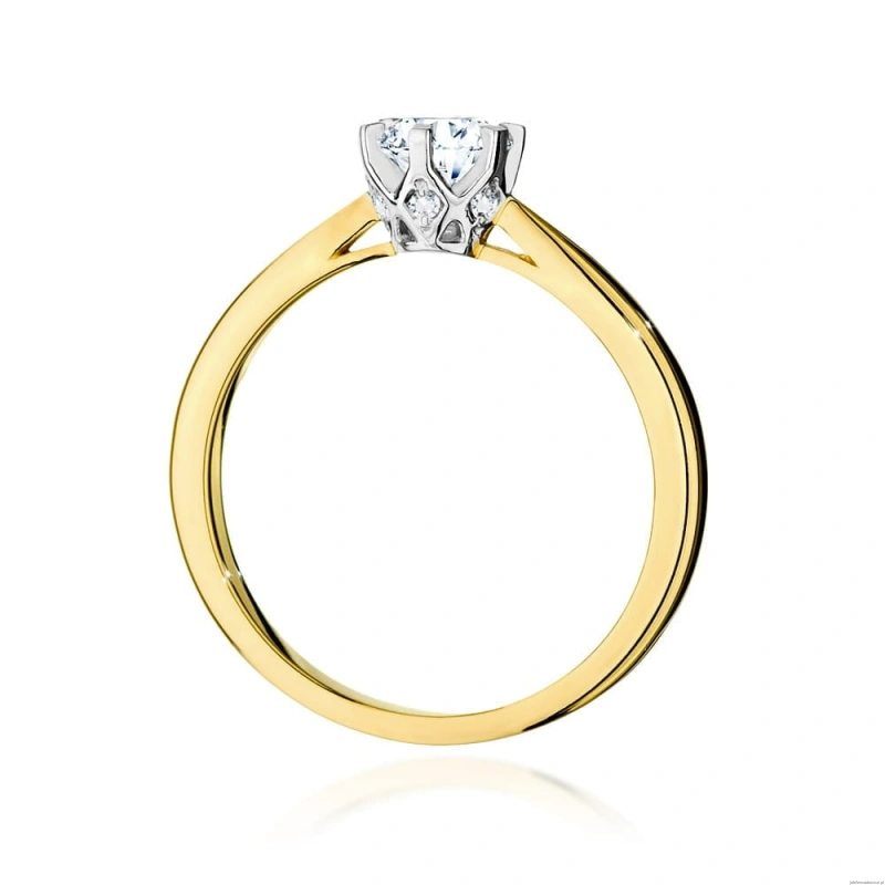 Pierścionek W0539 Diament 0,50ct Żółte złoto 375
