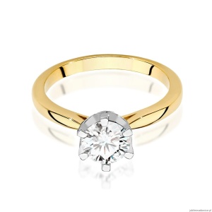 Pierścionek W0539 Diament 1,00ct Żółte złoto 375