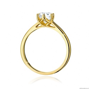 Pierścionek W0540 Diament 0,70ct Żółte złoto 375