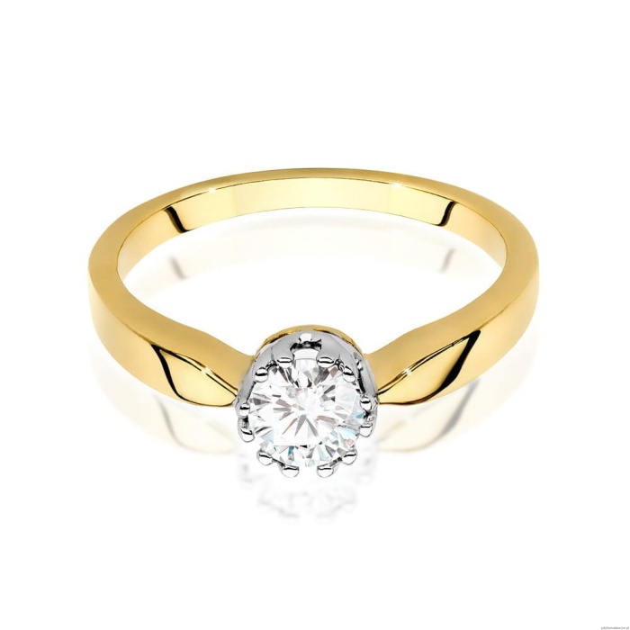 Pierścionek W0541 Diament 0,40ct Żółte złoto 375