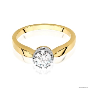 Pierścionek W0541 Diament 0,50ct Żółte złoto 375