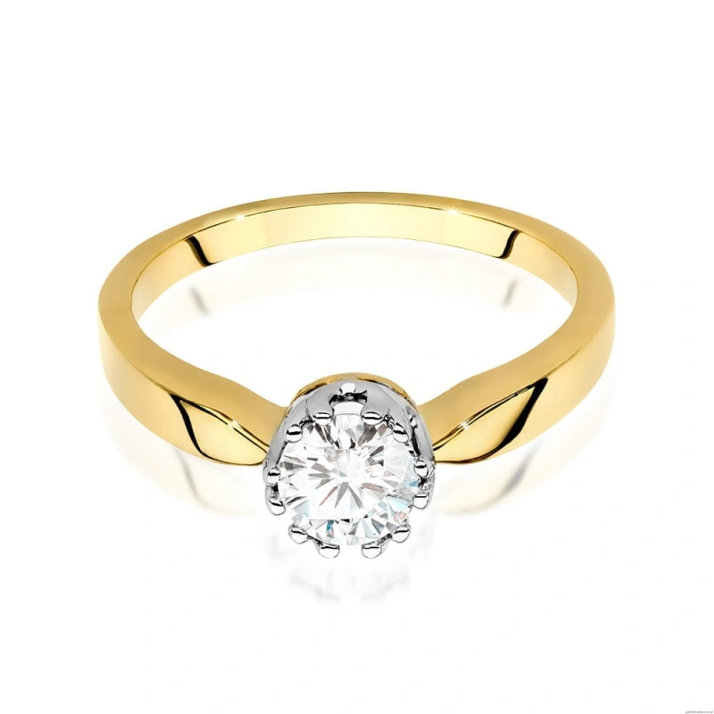 Pierścionek W0541 Diament 0,50ct Żółte złoto 375