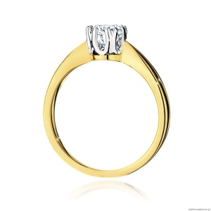 Pierścionek W0541 Diament 0,50ct Żółte złoto 375
