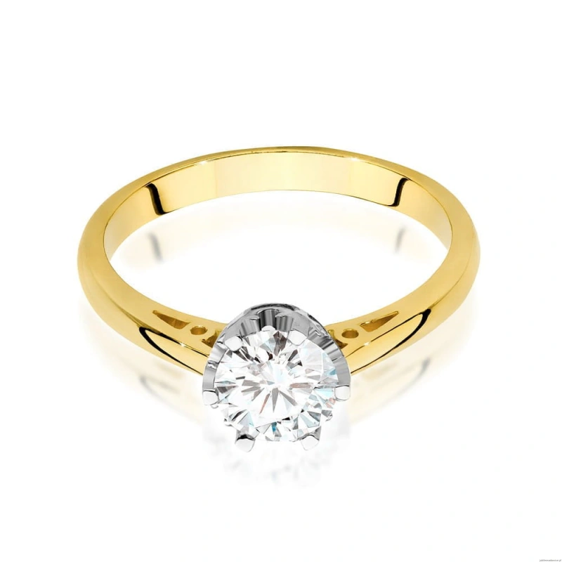Pierścionek W0542 Diament 0,70ct Żółte złoto 375