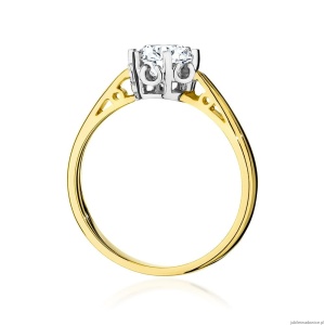 Pierścionek W0542 Diament 0,70ct Żółte złoto 375