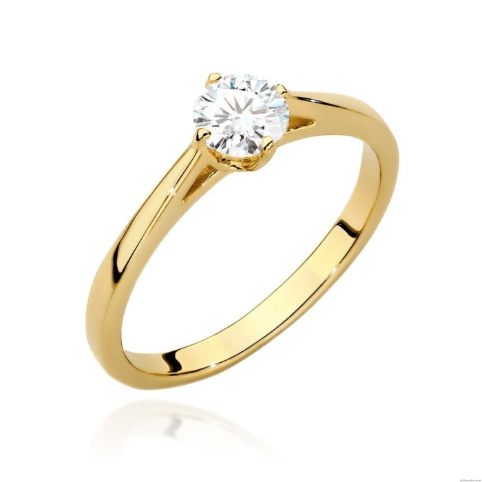 Pierścionek W0543 Diament 0,40ct Żółte złoto 375