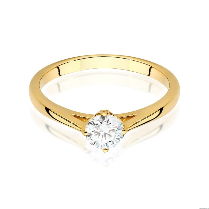 Pierścionek W0543 Diament 0,40ct Żółte złoto 375
