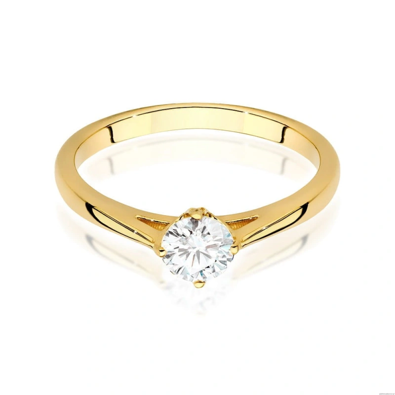 Pierścionek W0543 Diament 0,40ct Żółte złoto 375