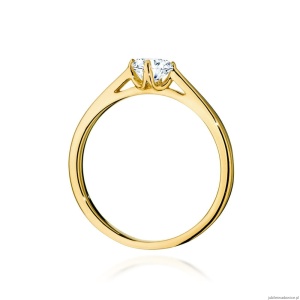 Pierścionek W0543 Diament 0,40ct Żółte złoto 375