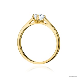 Pierścionek W0543 Diament 0,50ct Żółte złoto 375