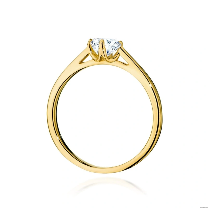 Pierścionek W0543 Diament 0,50ct Żółte złoto 375