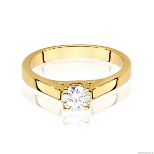 Pierścionek W0544 Diament 0,40ct Żółte złoto 375