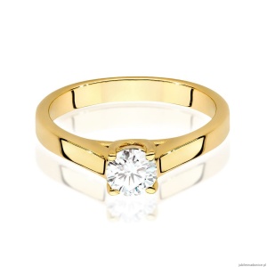Pierścionek W0544 Diament 0,50ct Żółte złoto 375