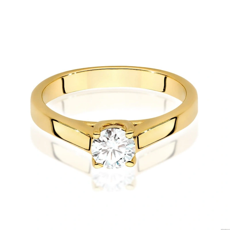 Pierścionek W0544 Diament 0,50ct Żółte złoto 375