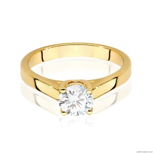 Pierścionek W0544 Diament 0,70ct Żółte złoto 375
