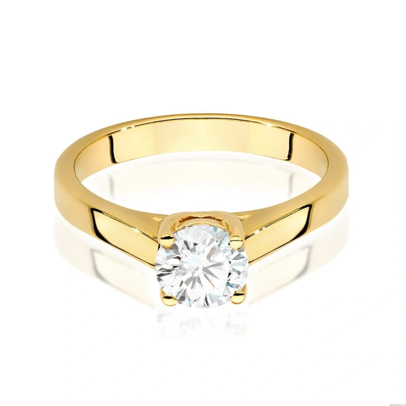 Pierścionek W0544 Diament 0,70ct Żółte złoto 375
