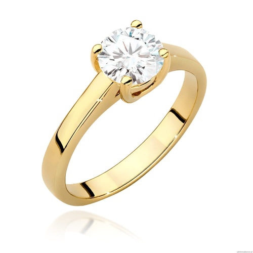 Pierścionek W0544 Diament 1,00ct Żółte złoto 375