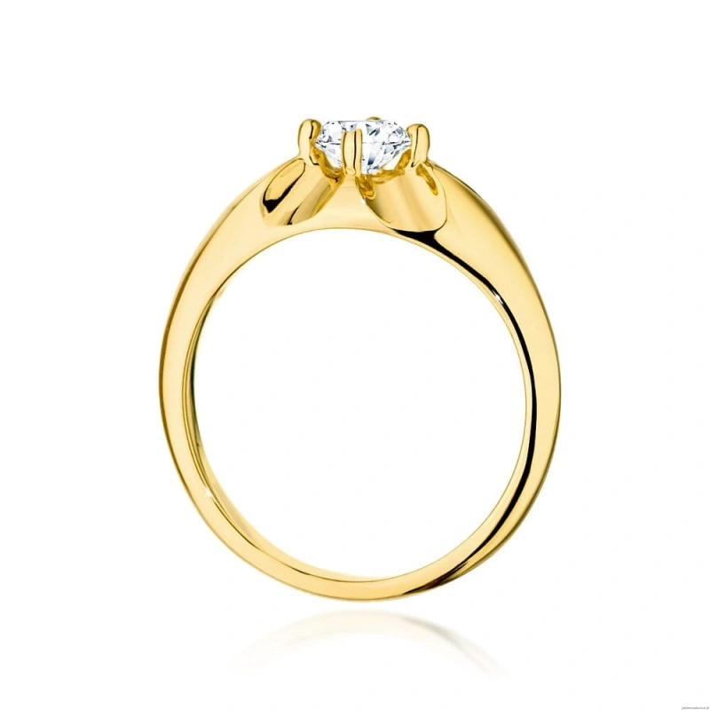 Pierścionek W0545 Diament 0,40ct Żółte złoto 375