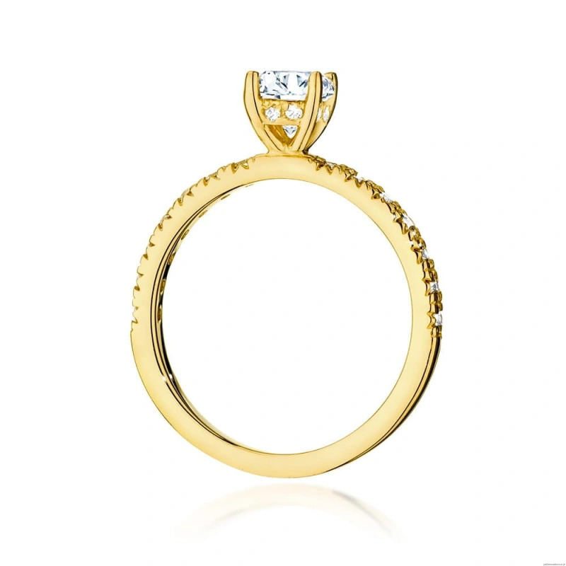 Pierścionek W0546 Diament 0,50ct Żółte złoto 375