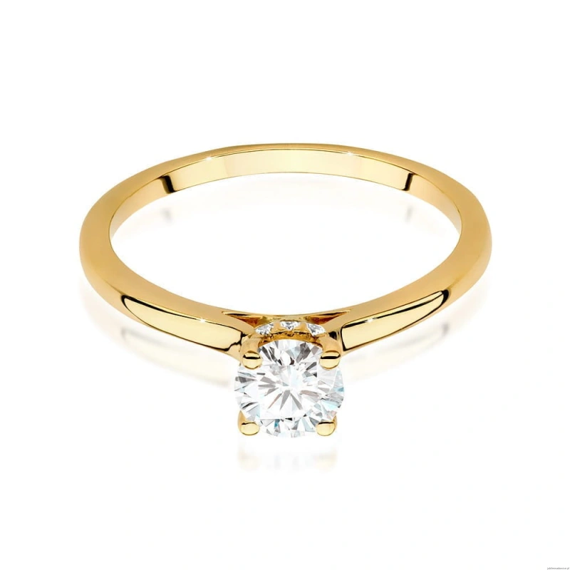 Pierścionek W0547 Diament 0,50ct Żółte złoto 375