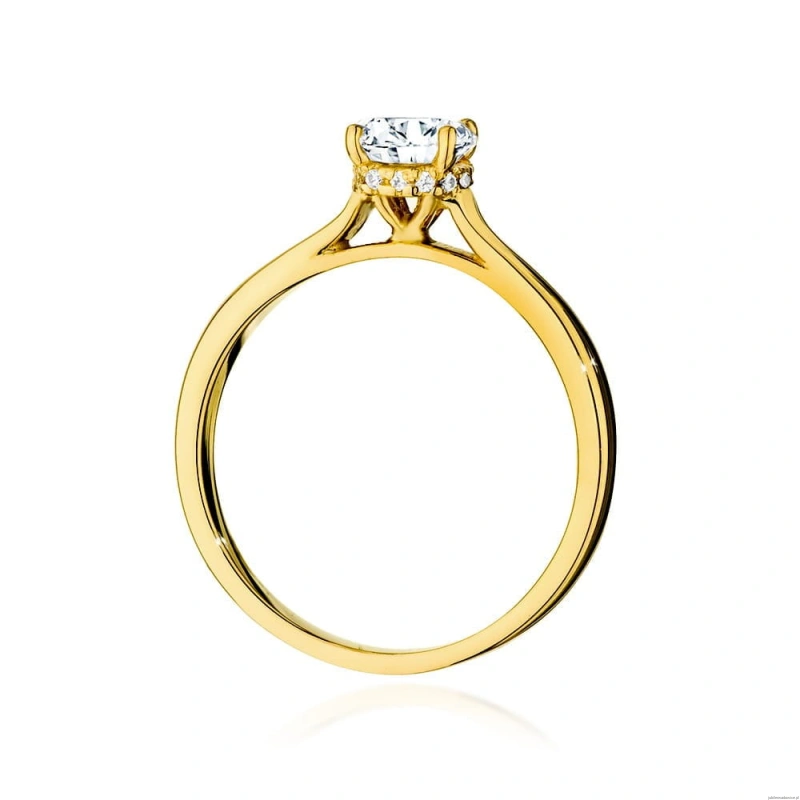 Pierścionek W0547 Diament 0,70ct Żółte złoto 375