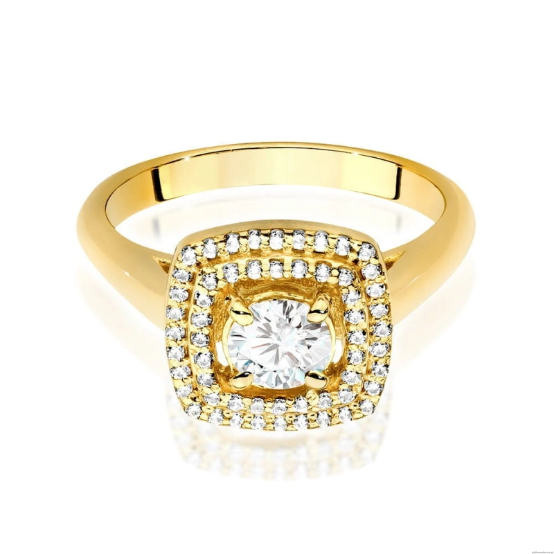 Pierścionek W0548 Diament 0,40ct Żółte złoto 375