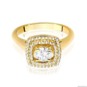 Pierścionek W0548 Diament 0,50ct Żółte złoto 375