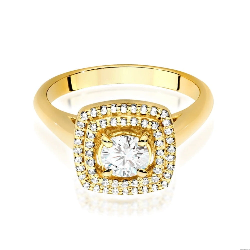 Pierścionek W0548 Diament 0,50ct Żółte złoto 375