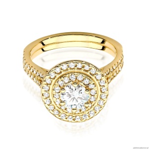 Pierścionek W0549 Diament 0,50ct Żółte złoto 375