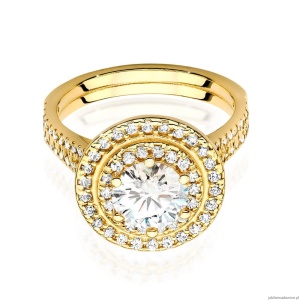 Pierścionek W0549 Diament 1,00ct Żółte złoto 375