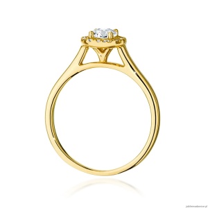 Pierścionek W0550 Diament 0,40ct Żółte złoto 375