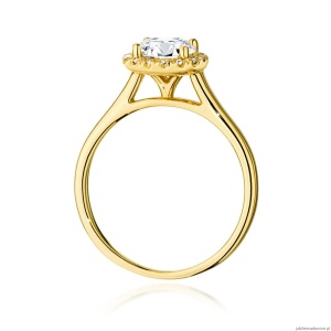 Pierścionek W0550 Diament 1,00ct Żółte złoto 375