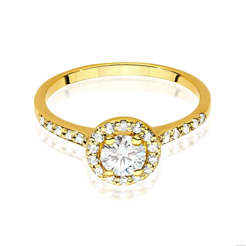 Pierścionek W0551 Diament 0,50ct Żółte złoto 375