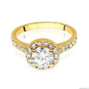 Pierścionek W0551 Diament 1,00ct Żółte złoto 375
