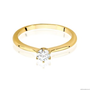 Pierścionek W0553 Diament 0,40ct Żółte złoto 375