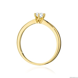 Pierścionek W0553 Diament 0,40ct Żółte złoto 375