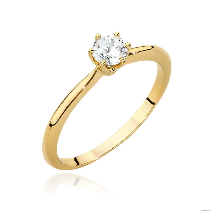 Pierścionek W0553 Diament 0,50ct Żółte złoto 375