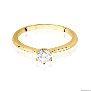 Pierścionek W0553 Diament 0,50ct Żółte złoto 375